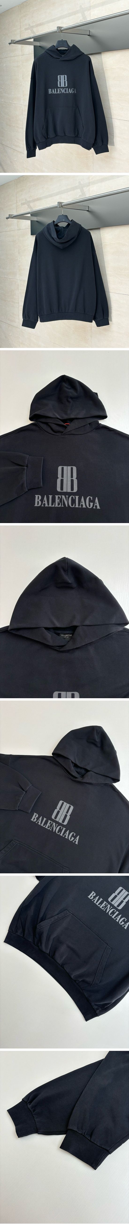 極N級 Balenciaga Logo Plaque Parker バレンシアガ ロゴ プレート パーカー