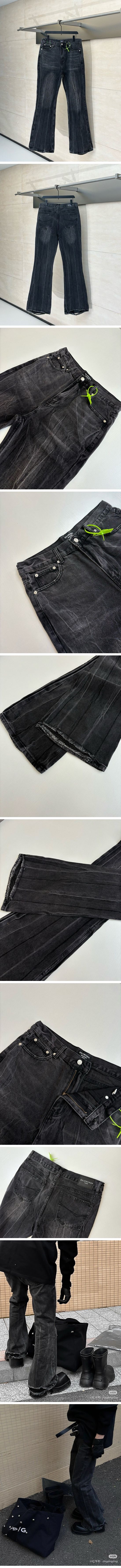 極N級 Balenciaga Flare Denim Pants バレンシアガ フレア デニムパンツ ブラック