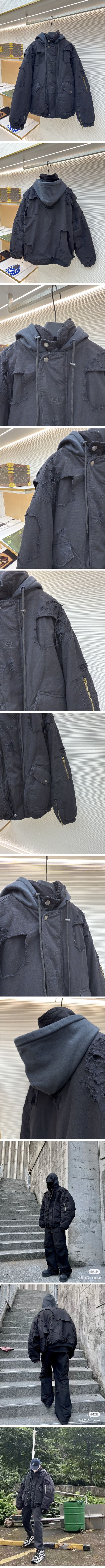極N級 Balenciaga Unity Destroyrd Bomber Jacket バレンシアガ ユニティー デストロイド ボンバー ジャケット