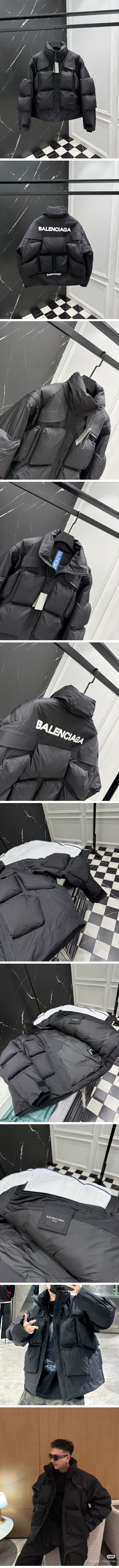 極N級 Balenciaga Logo Down Jacket バレンシアガ ロゴ デニムジャケット