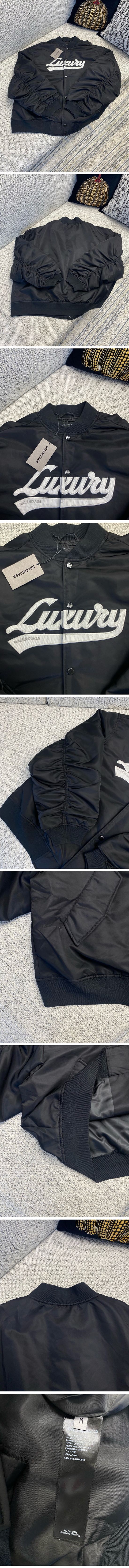 極N級 Balenciaga Luxur Baseball Jacket バレンシアガ ラグジュアリー ベースボール ジャケット