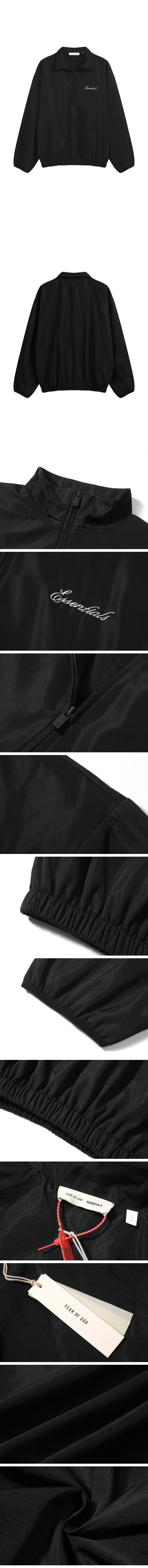 Fear of God Essentlals Logo Embroidery Jacket フィアオブゴッド エッセンシャルズ ロゴ エンブロイダリー ジャケット ブラック