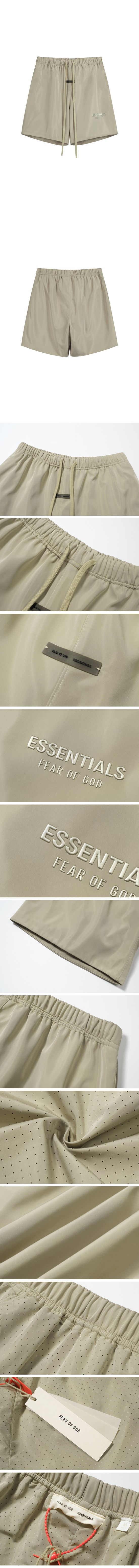 Fear of God Essentlals Logo Embroidery Half Pants フィアオブゴッド エッセンシャルズ ロゴ エンブロイダリー ハーフパンツ ベージュ