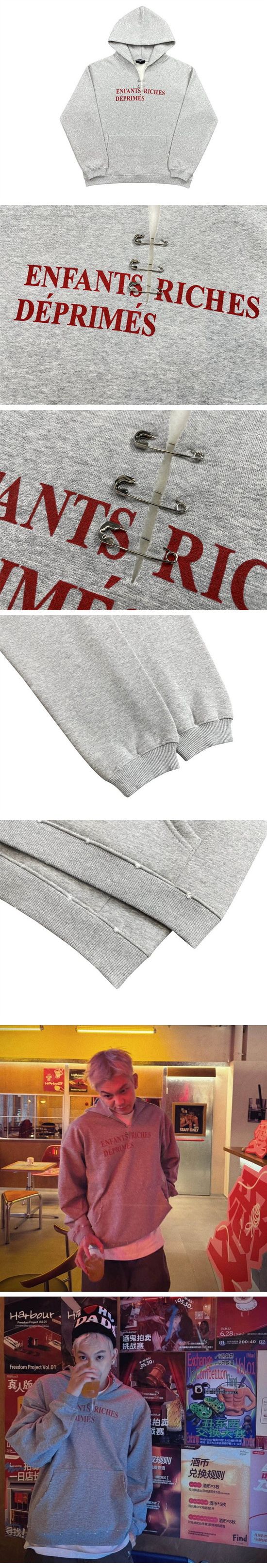 Enfants Riches Deprimes Classic Logo Parker アンファン リッシュ デプリメ クラシック ロゴ パーカー グレー