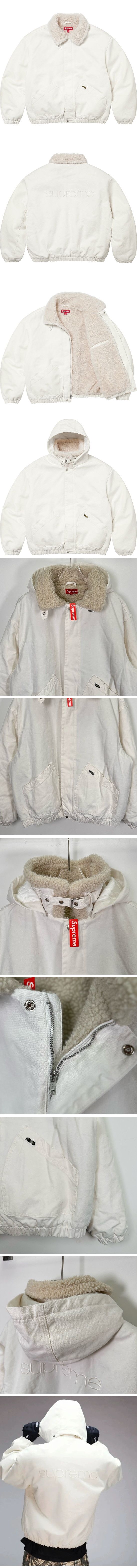 Supreme Faux Shearling Lined Bomber Jacket シュプリーム フォー シアリング ラインド ボンバー ジャケット ホワイト