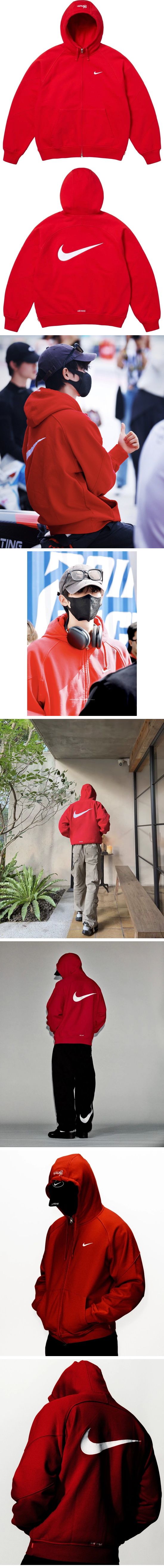 Supreme x Niki Zip-Up Sweat Parker シュプリーム x ナイキ ジップアップ スウェット パーカー レッド