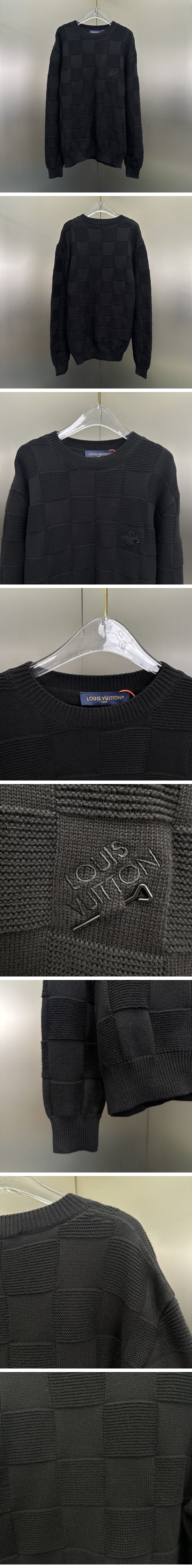 極N級 Louis Vuitton Damier Black Knit ルイヴィトン ダミエ ブラック ニット
