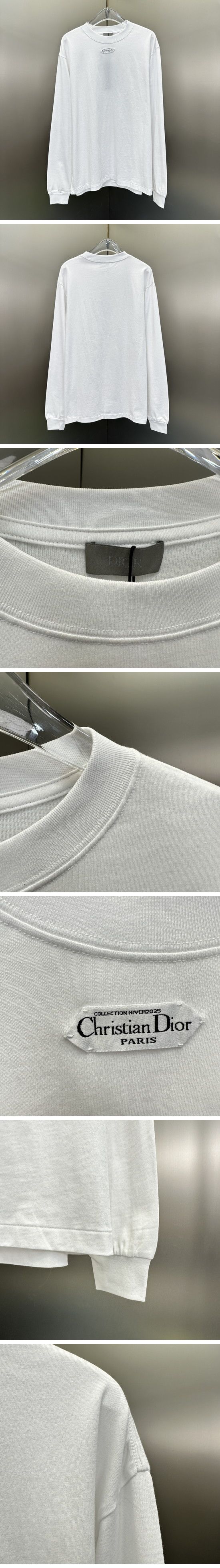 極N級 Dior Paris patch L/S Tee ディオール パリス パッチ L/S Tシャツ ホワイト