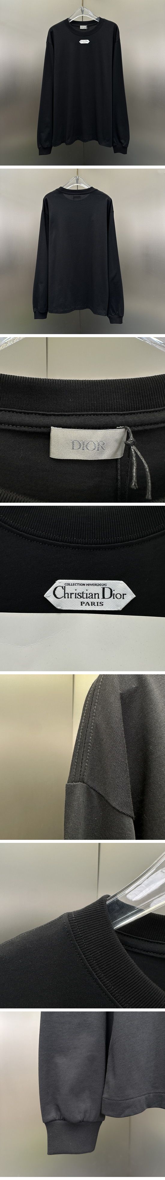 極N級 Dior Paris patch L/S Tee ディオール パリス パッチ L/S Tシャツ ブラック