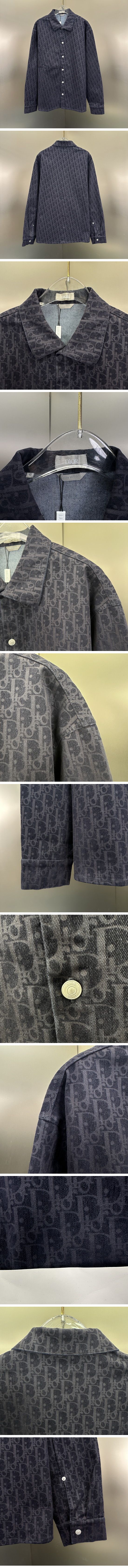 極N級 Dior Oblique Shirt ディオール オブリーク シャツ ブラック