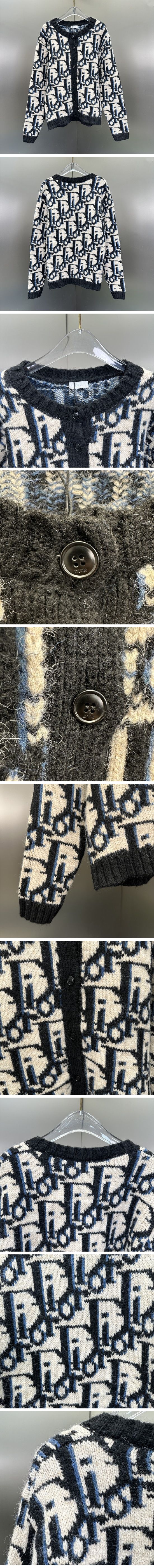極N級 Dior Oblique Cardigan ディオール オブリーク カーディガン