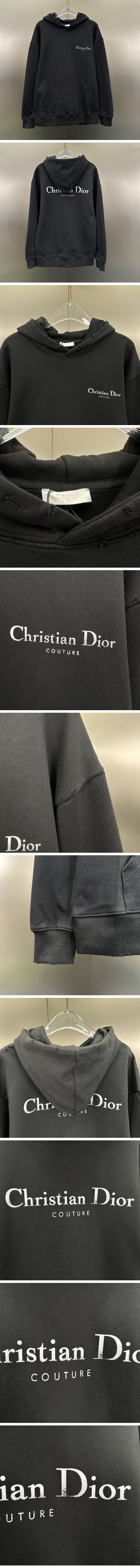 極N級 Dior Back Logo Parker ディオール バック ロゴ パーカー ブラック