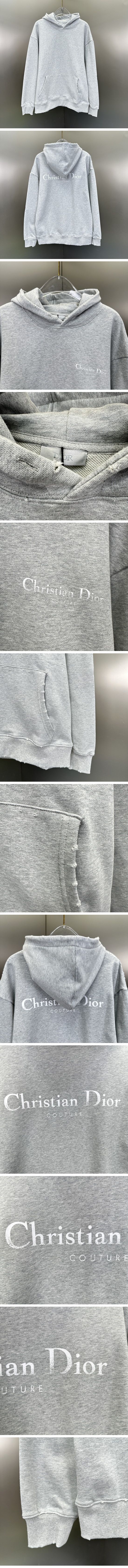 極N級 Dior Back Logo Parker ディオール バック ロゴ パーカー グレー