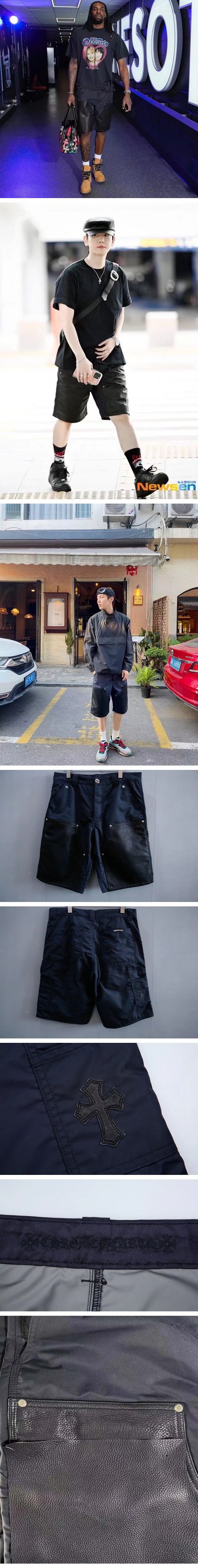 Chome Hearts Nylon Leather Half Pants クロムハーツ ナイロン レザー ハーフパンツ