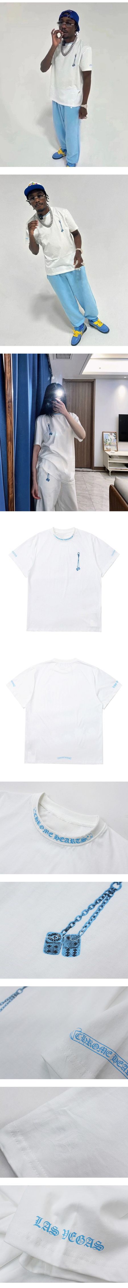 Chrome Hearts Blue Keychain Print Tee クロムハーツ ブルー キーチェーン プリント Tシャツ ホワイト