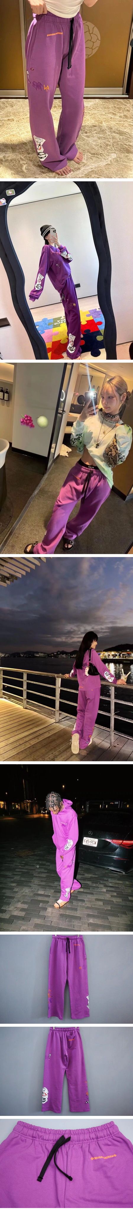 Chome Hearts Matty Boy Purple Sweat Pants クロムハーツ マッティーボーイ パープル スウェットパンツ