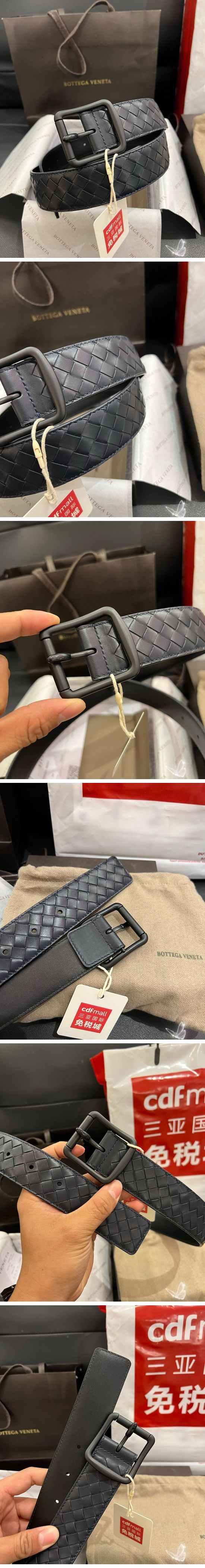 Bottega Veneta Intrecciato Weave Belt ボッテガ ヴェネタ イントレチャート ウィーヴ ベルト ブラック
