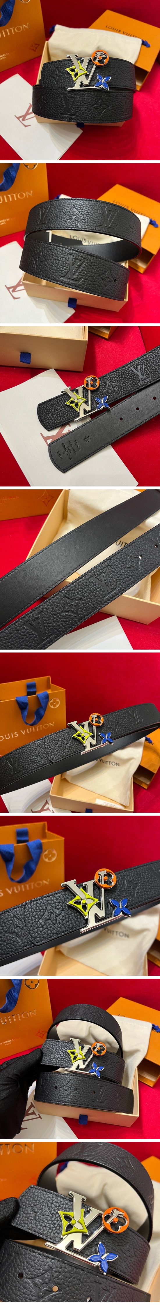 Louis Vuitton Monogram Color LV Buckle Belt ルイヴィトン モノグラム カラー LV バックル ベルト ブラック