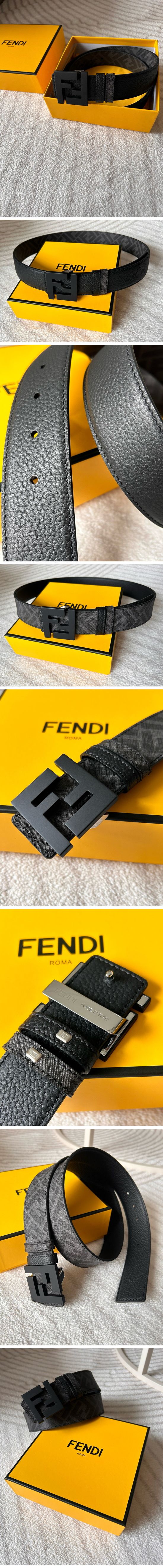 Fendi FF Buckle Reversible Belt フェンディー FF バックル リバーシブル ベルト ブラック