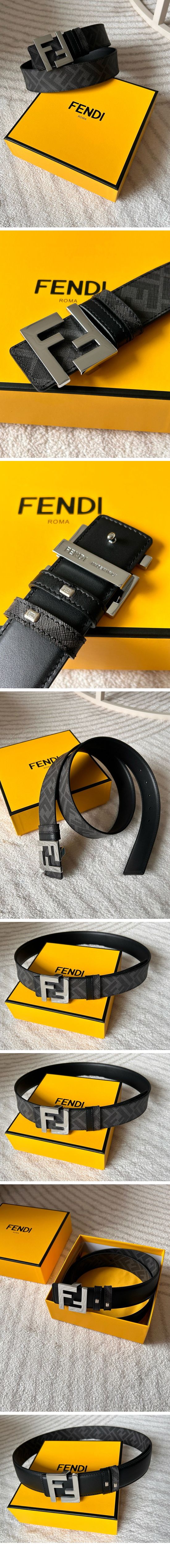 Fendi FF Buckle Reversible Belt フェンディー FF バックル リバーシブル ベルト ブラック