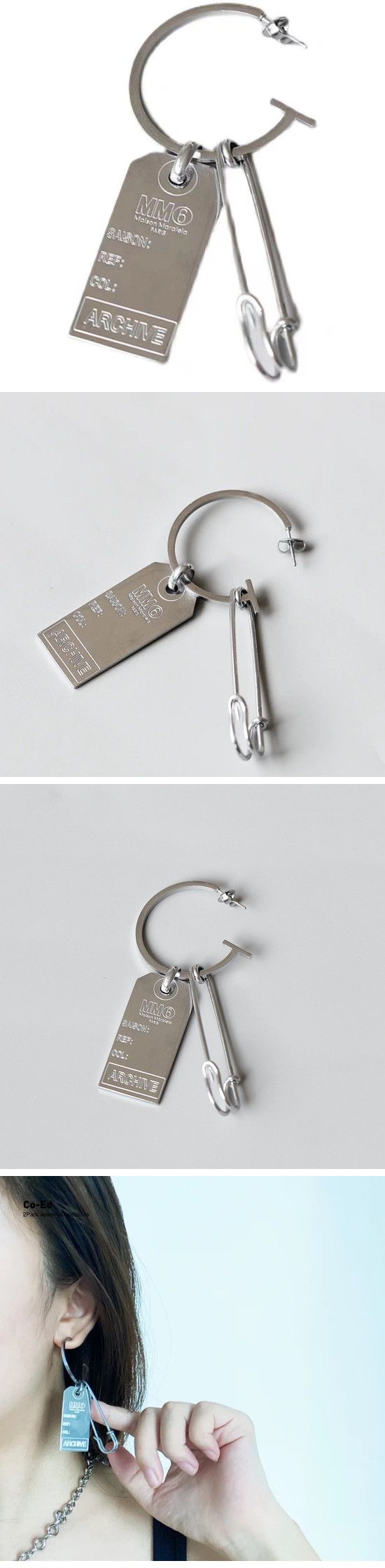 Maison Margiela Silver Tag Pierce メゾンマルジェラ シルバー タグ ピアス