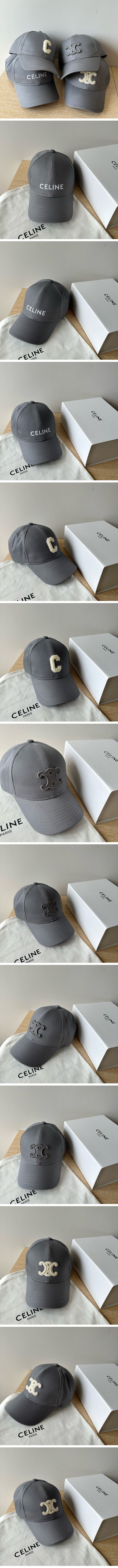 Celine Logo Cap セリーヌ ロゴ キャップ グレー