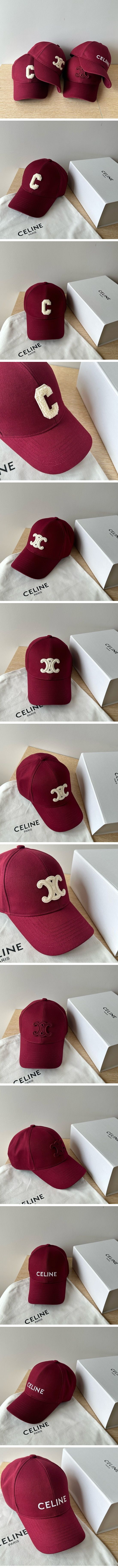 Celine Logo Cap セリーヌ ロゴ キャップ レッド