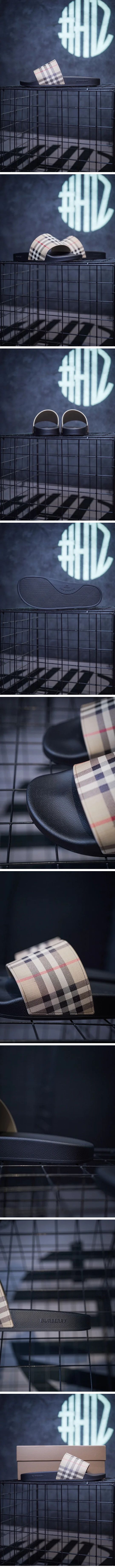 Burberry Check Pool Slide バーバリー ブラック プール サンダル