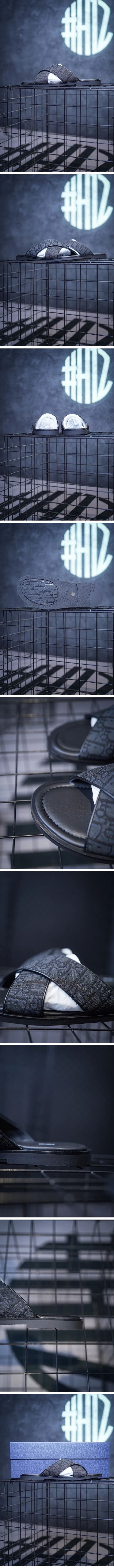 Dior Aqua Oblique Jacquard Slide Black ディオール アクア オブリーク ジャカード サンダル ブラック
