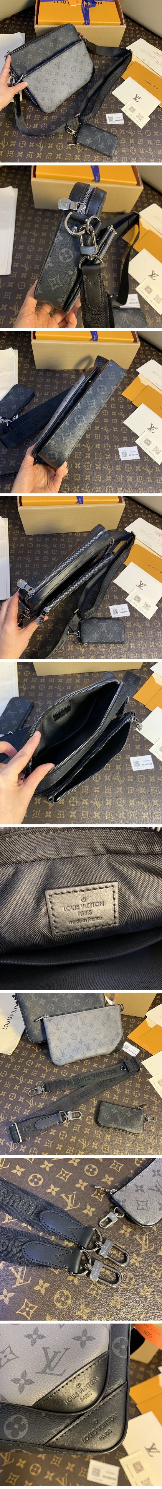 N級 Louis Vuitton Monogram Eclipse Shoulder Bag M69443 ルイヴィトン モノグラム エクリプス ショルダーバッグ