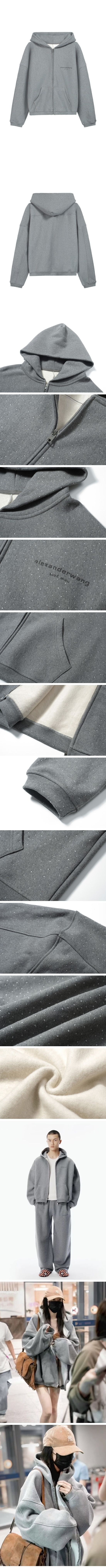 Alexanderwang Hotfix Terry Zip-Up hoodie アレクサンダーワン ホットフィックス テリー ジップアップ パーカー