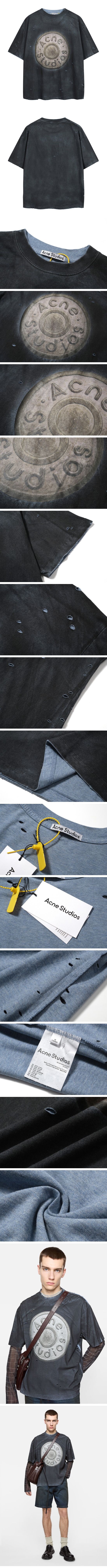 Acne Studios Distressed Logo Tee アクネ ストゥディオス ディストレスド ロゴ Tシャツ