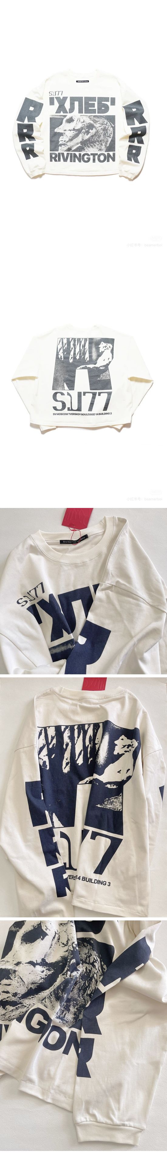 RRR123 Rivington Print L/S Tee アールアールアール123 リヴィントン プリント L/S Tシャツ ホワイト