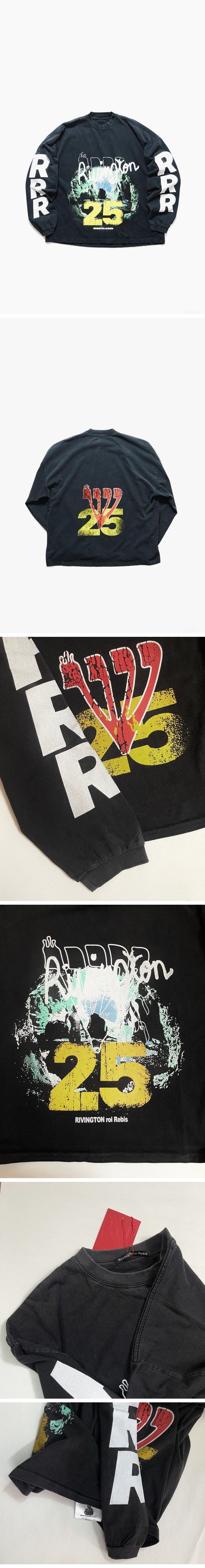 RRR123 Rivington Graphic Print L/S Tee アールアールアール123 リヴィントン グラフィック プリント L/S Tシャツ ブラック