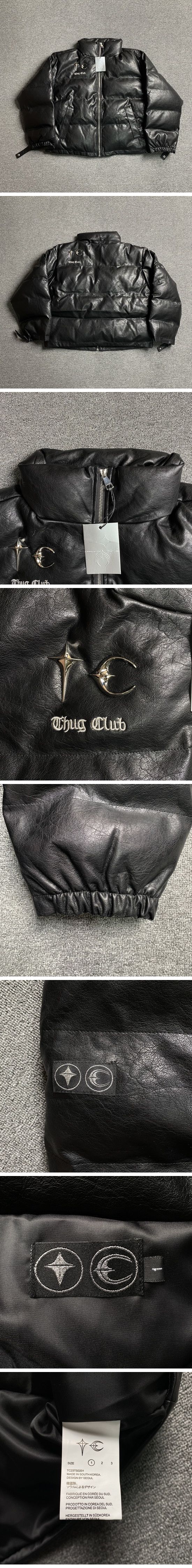 Thug Club Leather Down Jacket サグクラブ レザー ダウン ジャケット