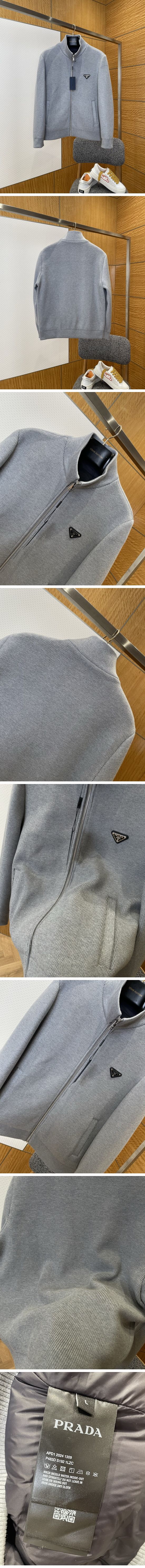 極N級 Prada Triangle Logo Cardigan Jacket プラダ トライアングルロゴ カーディガン ジャケット
