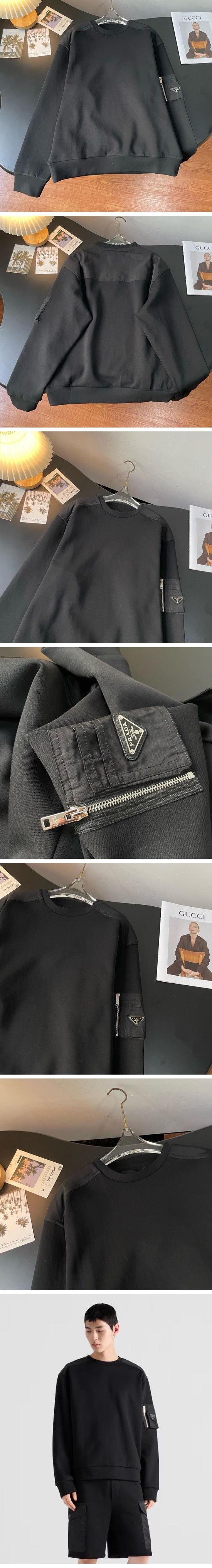 極N級 Prada Arm Pocket Sweat Shirt プラダ アーム ポケット スウェット シャツ