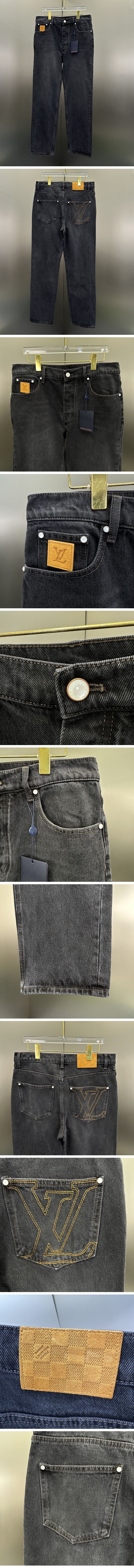 極N級 Louis Vuitton Pocket LV Logo Denim Pants ルイヴィトン ポケット LV ロゴ デニム パンツ