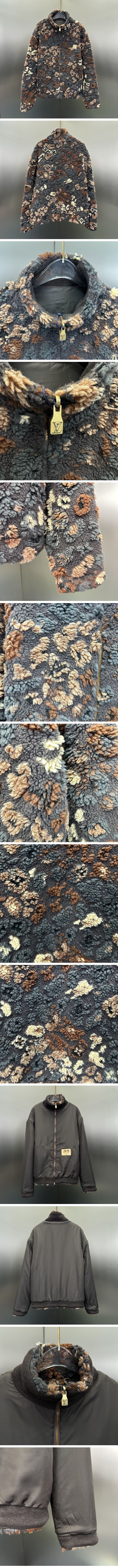 極N級 Louis Vuitton Camouflage Fleece Jacket ルイヴィトン カモフラージュ フリース ジャケット