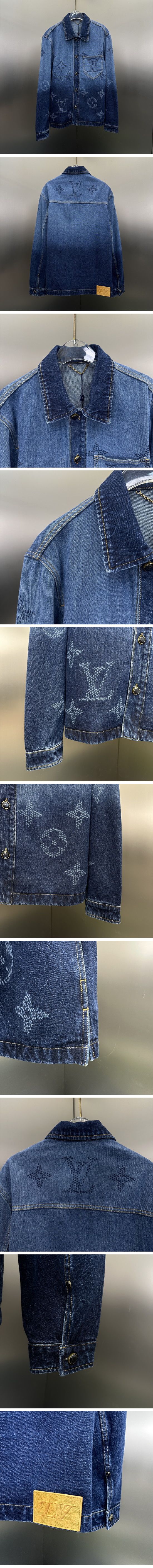 極N級 Louis Vuitton Monogram Work Wear Denim Jacket ルイヴィトン モノグラム ワークウェア デニムジャケット