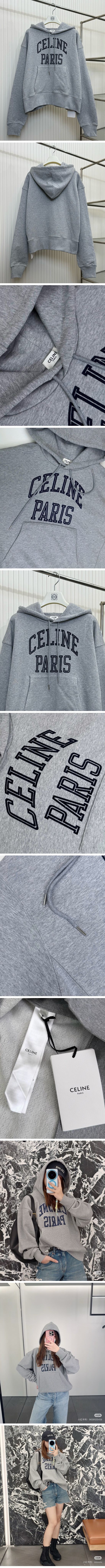 極N級 Celine Ladies Cotton Hoodie セリーヌ レディース コットン パーカー