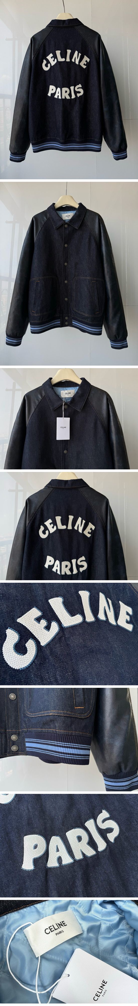 極N級 Celine Teddy Jacket Cotton Denim Eternal Blue セリーヌ テディジャケット コットンデニム エターナルブルー
