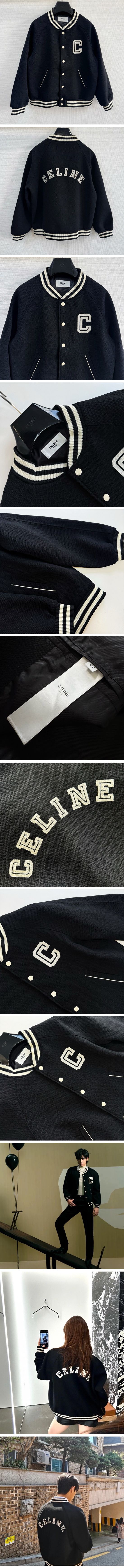 極N級 Celine Wool Teddy Jacket Black セリーヌ ウール テディジャケット ブラック