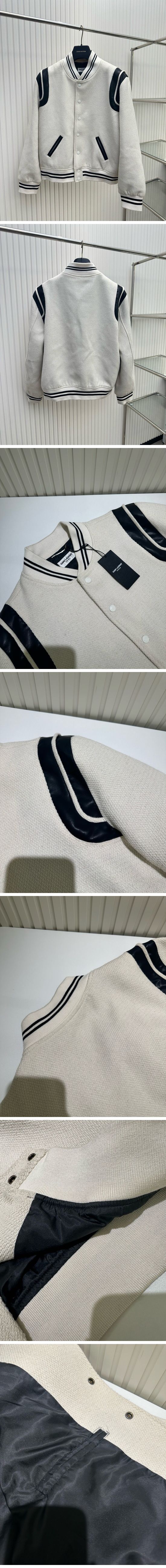 極N級 Saint Laurent Teddy Jacket サンローラン テディ ジャケット ホワイト