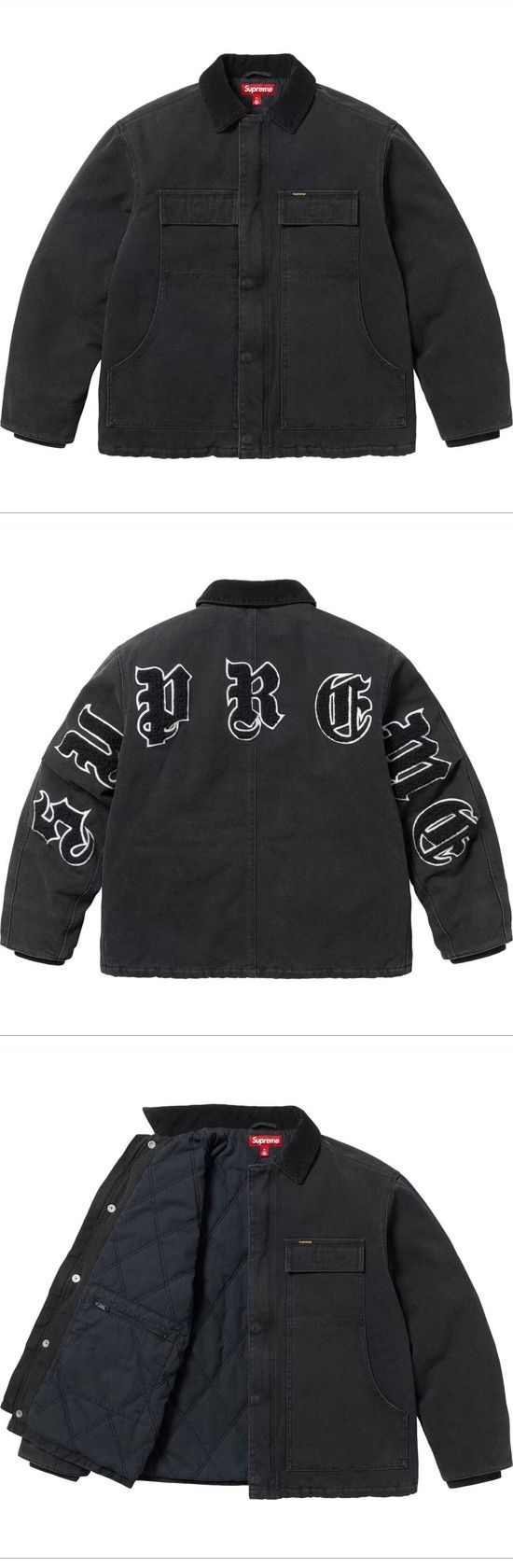 Supreme 25SS Old English Jacket シュプリーム 25SS オールド イングリッシュ ジャケット ブラック