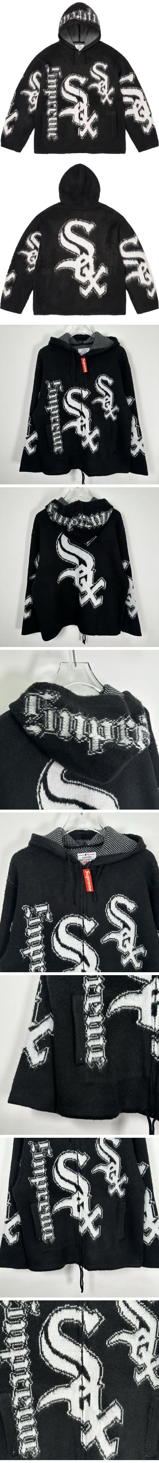 Supreme FW25 Chicago White Sox Zip-Up Parker シュプリーム FW25 シカゴ ホワイトソックス ジップアップ パーカー ブラック