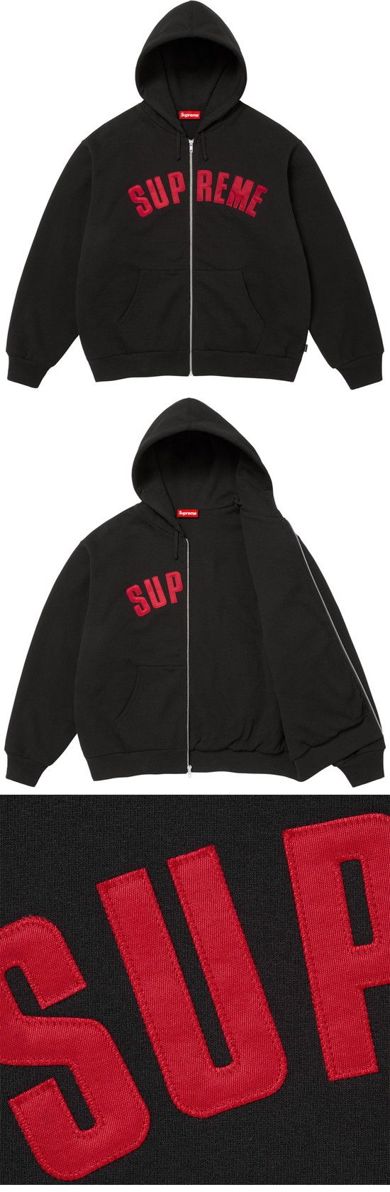 Supreme 25FW Arc Thermal Lined Zip-Up Parker シュプリーム アーク サマール アイランド ジップアップ パーカー ブラック