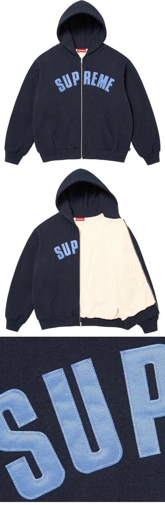 Supreme 25FW Arc Thermal Lined Zip-Up Parker シュプリーム アーク サマール アイランド ジップアップ パーカー ネイビー