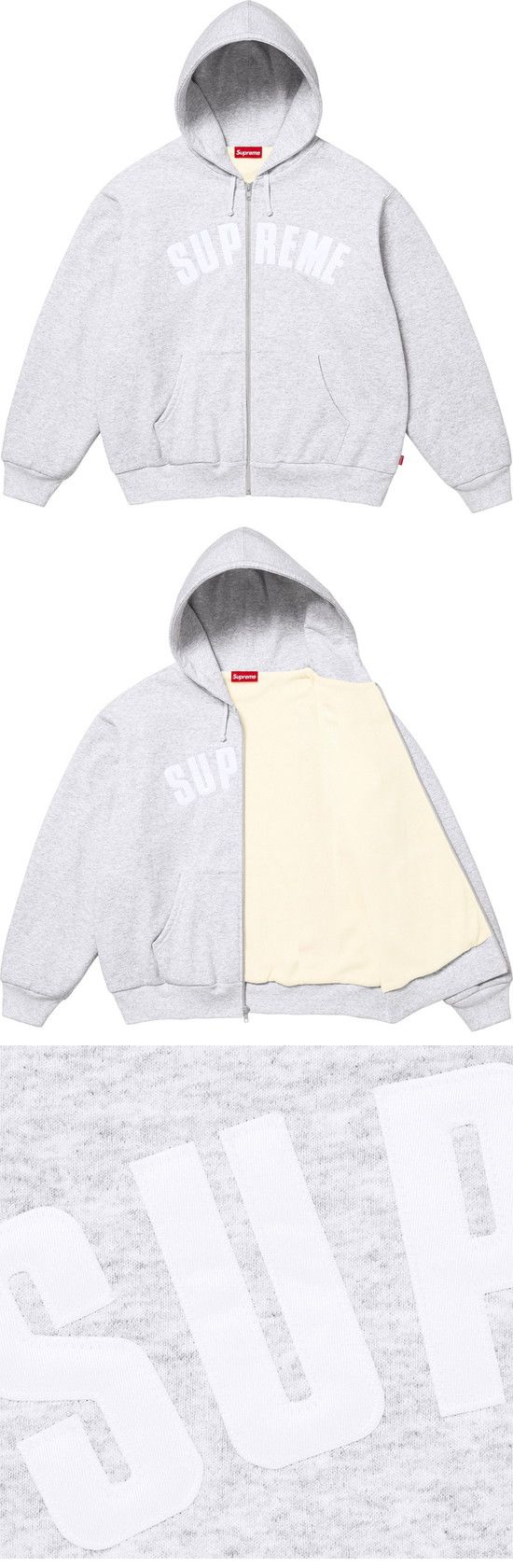 Supreme 25FW Arc Thermal Lined Zip-Up Parker シュプリーム アーク サマール アイランド ジップアップ パーカー グレー