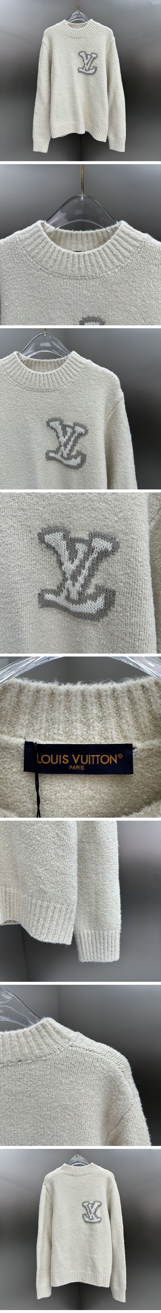 極N級 Louis Vuitton LV Intarsia Crewneck Sweater ルイヴィトン LV インターシャ クルー ネック セーター